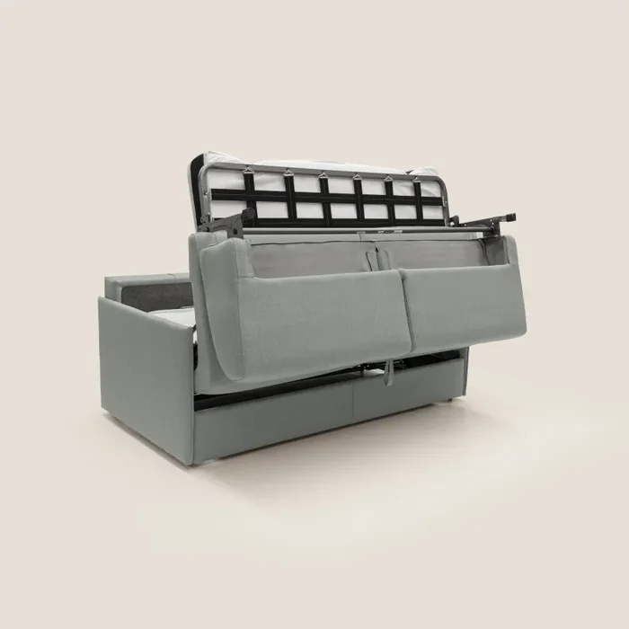 Divano Letto 2 Posti 169x90x96 cm in Tessuto Grigio - immagine 3