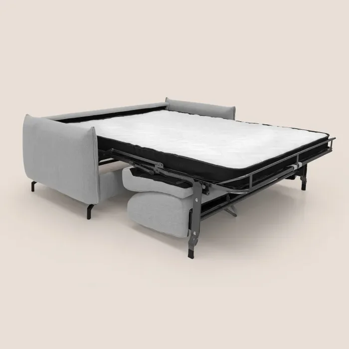 Divano Letto 2 Posti 175x95x96 cm in Tessuto Grigio - immagine 2