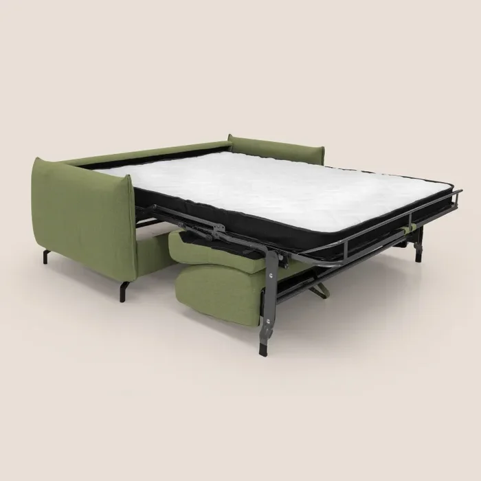 Divano Letto 2 Posti 175x95x96 cm in Tessuto Verde - immagine 2