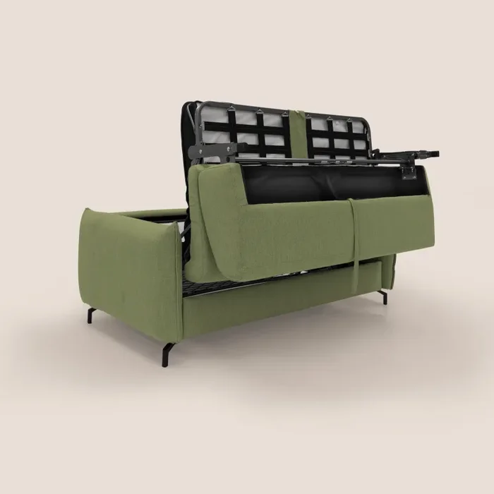 Divano Letto 2 Posti 175x95x96 cm in Tessuto Verde - immagine 3