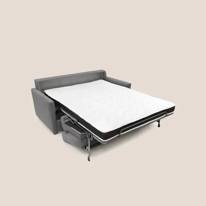 Divano Letto 2 Posti 176x102x97 cm in Tessuto Grigio Online - immagine 2