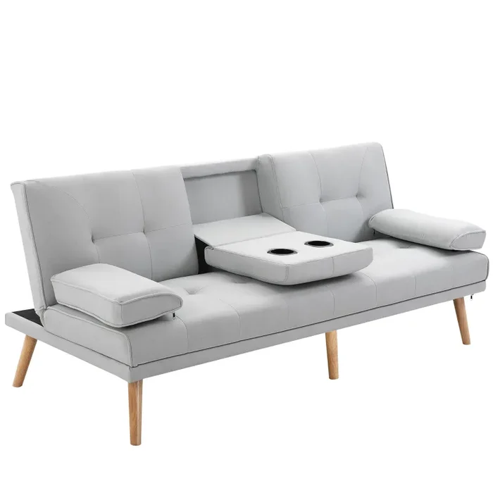 Divano Letto 3 Posti 181x77x72 cm in Tessuto Grigio Vendita online
