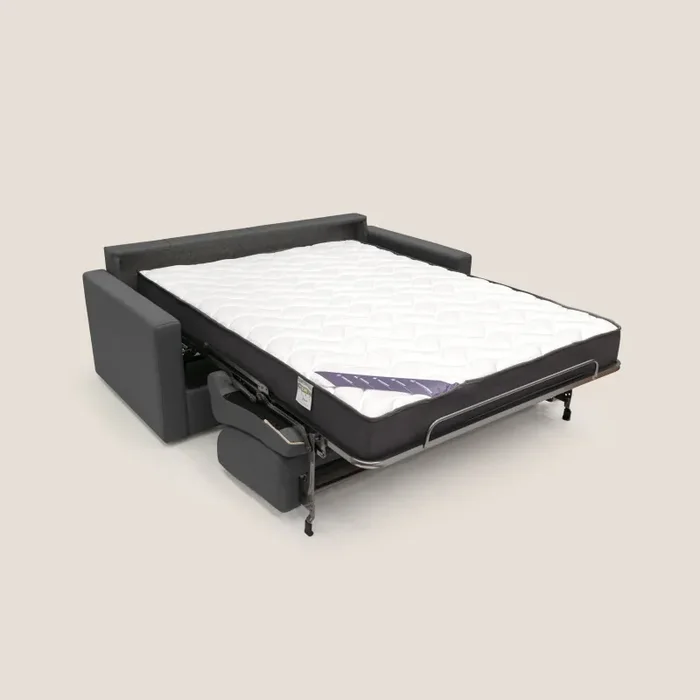 Divano Letto 3 Posti 186x92x96 cm in Tessuto Antracite Saldi - immagine 2