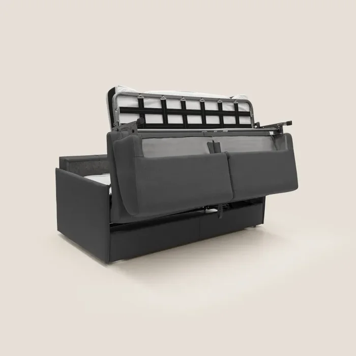 Divano Letto 3 Posti 189x96x96 cm Evans in Tessuto Antracite - immagine 3