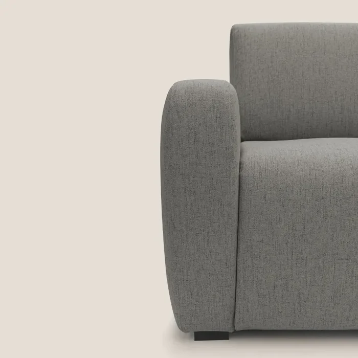 Divano Letto 3 Posti 195x93x100 cm in Tessuto Giallo - immagine 3