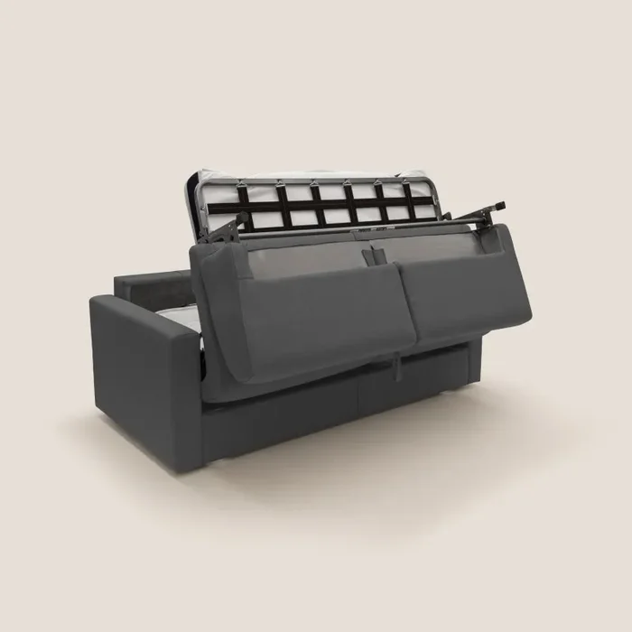 Divano Letto 3 Posti 206x92x96 cm in Tessuto Antracite - immagine 3