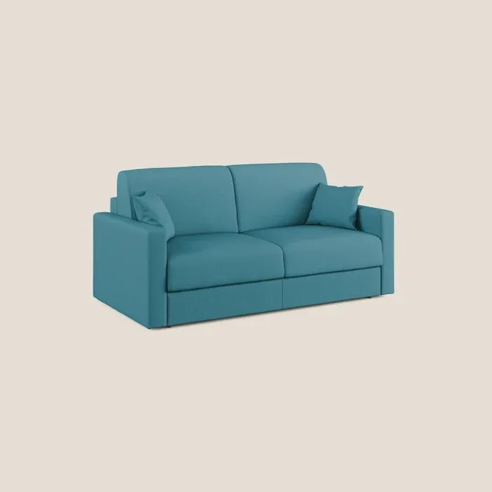 Divano Letto 3 Posti 206x92x96 cm in Tessuto Azzurro In saldo