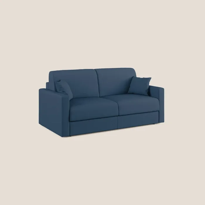 Divano Letto 3 Posti 206x92x96 cm in Tessuto Blu