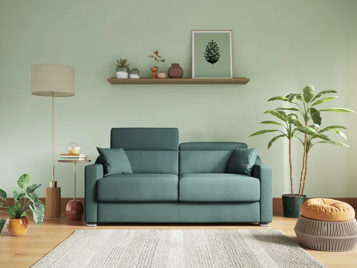 Divano Letto 3 Posti 211x100x98 cm in Tessuto Carta Da Zucchero Online