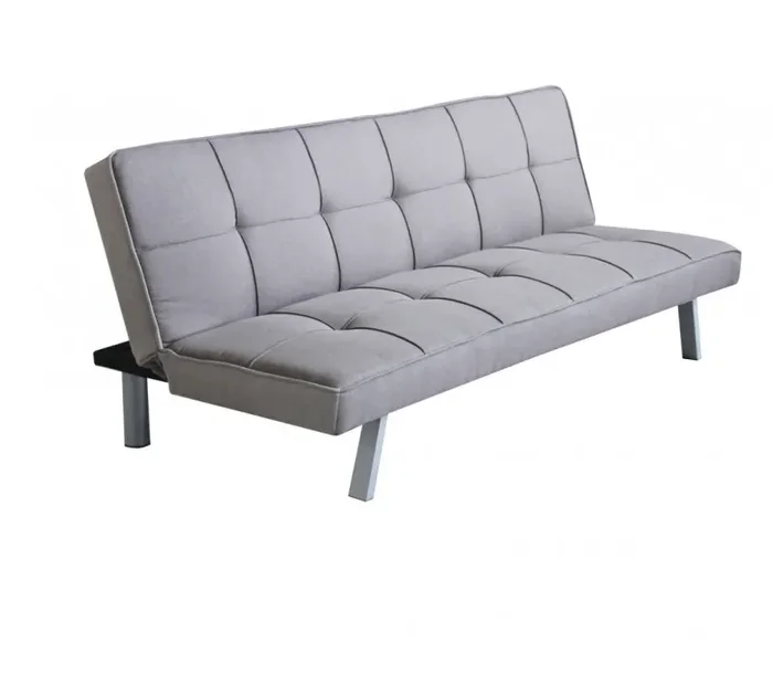 Divano Letto Aaron 178x80x71 cm in Tessuto Grigio