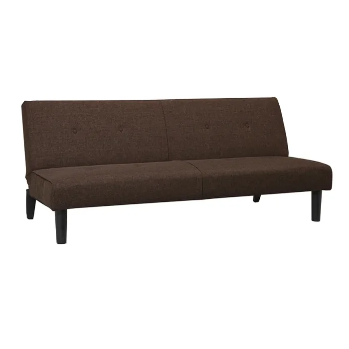 Divano Letto Prontoletto Click Clack Rivestimento in Tessuto Marrone Oliver - immagine 3