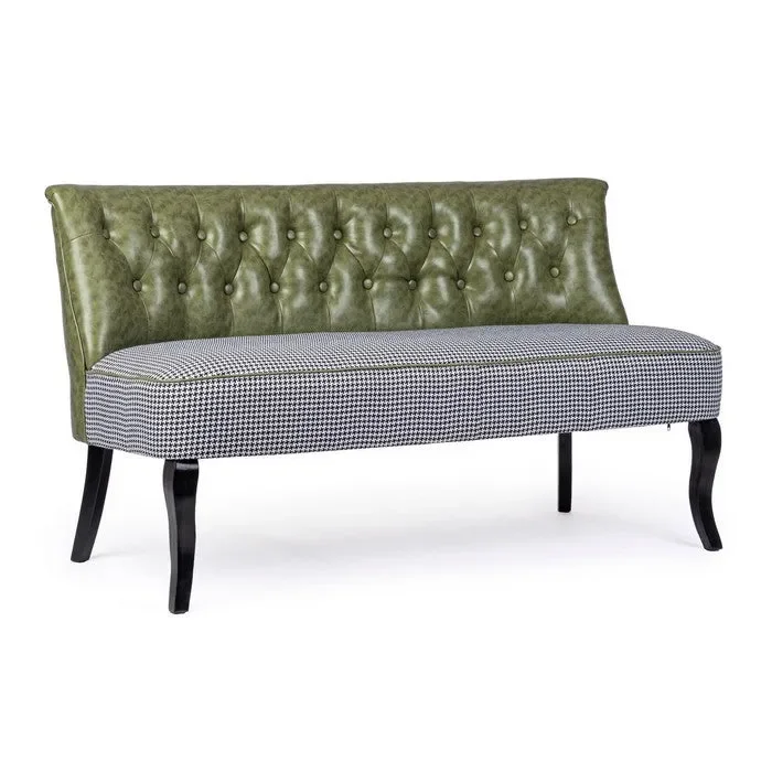 Divano vintage con schienale in similpelle – Batilda Vendita online