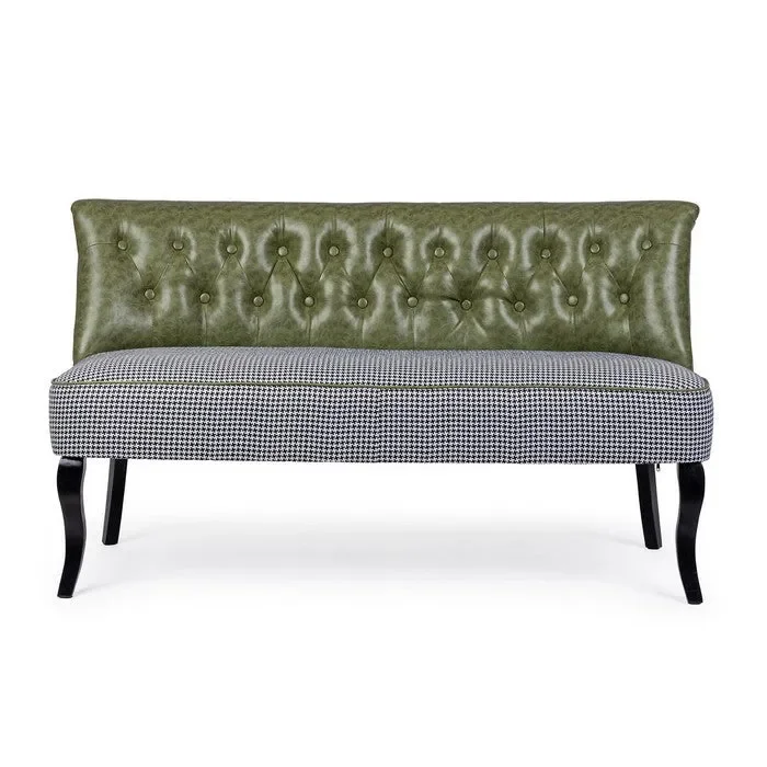 Divano vintage con schienale in similpelle – Batilda Vendita online - immagine 2