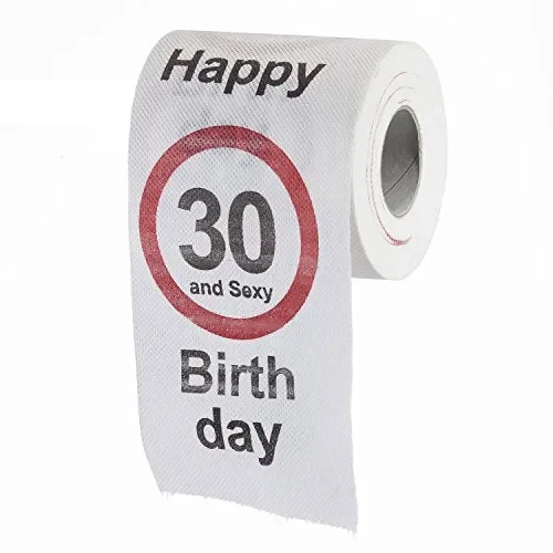 Divertente Rotolo di Carta Igienica per Compleanno 30 Anni | Scritta… Vendita calda