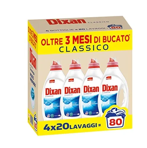 Dixan Classico Pulito Profondo Detersivo Liquido Lavatrice, 80 Lavaggi Vendita calda online