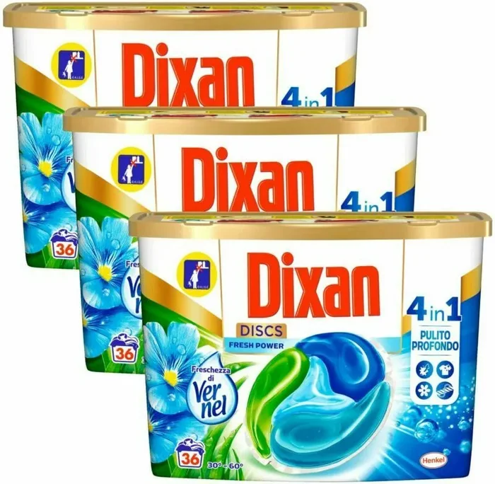 Dixan Discs Freschezza Di Vernel, Detersivo Lavatrice Predosato In…