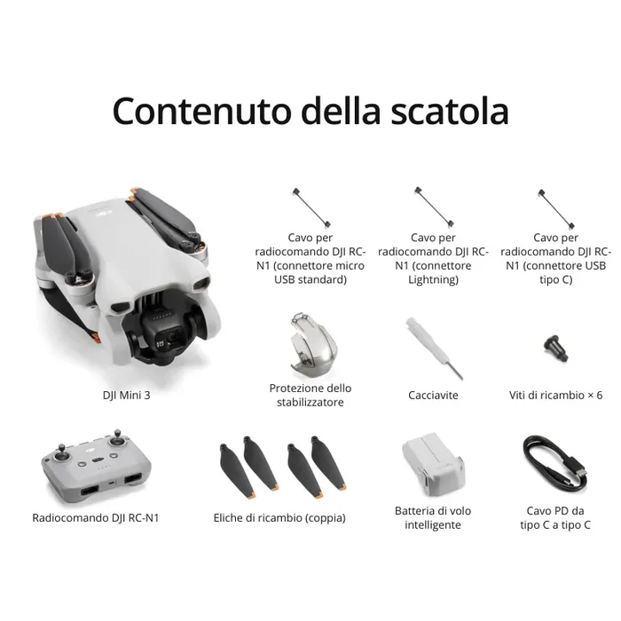 DJI Mini 3 – Mini drone con fotocamera leggero e pieghevole con video in 4K HDR, autonomia di 38 minuti, Riprese verticali native e funzioni intelligenti, C0 - immagine 3