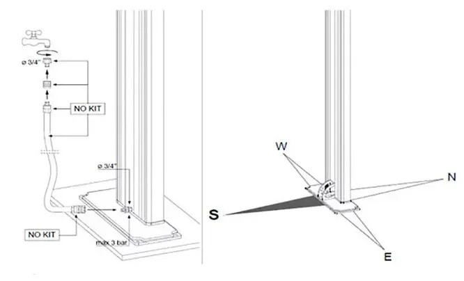 Doccia da Esterno Giardino Miscelatore Arkema Funny Yang Blu - immagine 3