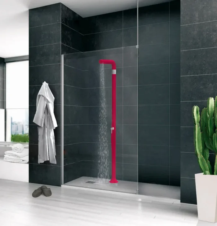 Doccia da Esterno Giardino Miscelatore Arkema Funny Yang Dove Grey - immagine 2