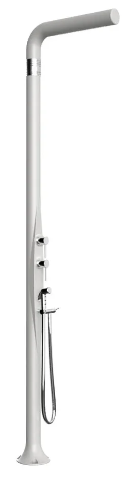 Doccia da Esterno Giardino Miscelatore Deviatore e Doccetta Mobile Arkema Funny Yang Bianca