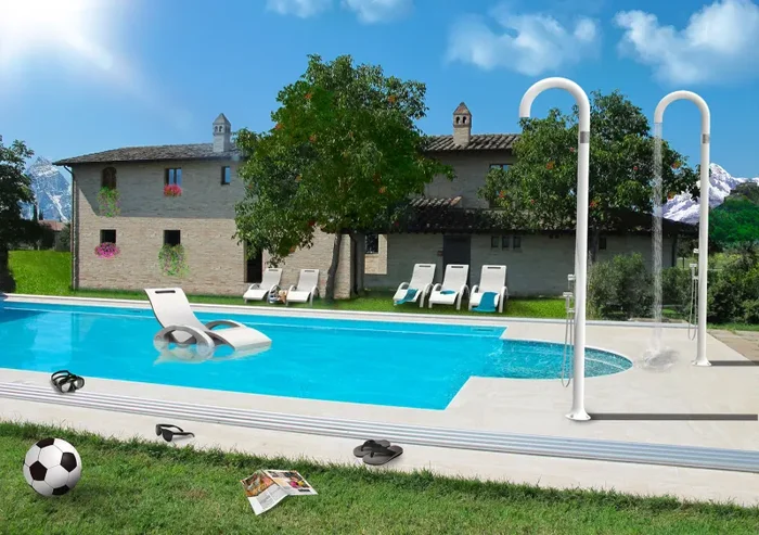 Doccia da Esterno Giardino Miscelatore Deviatore e Doccetta Mobile Arkema Funny Yin Antracite