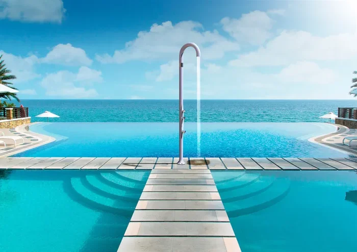 Doccia da Esterno Giardino Miscelatore Deviatore e Doccetta Mobile Arkema Funny Yin Cherry - immagine 2