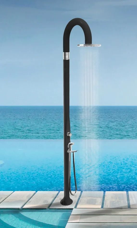 Doccia da Esterno Giardino Miscelatore e Doccetta Arkema Funny Yin Bianco Vendita calda