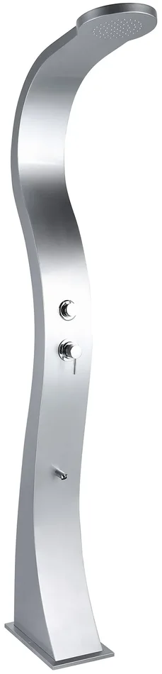 Doccia da Esterno Giardino Miscelatore e Lavapiedi Grigio Metallizzato