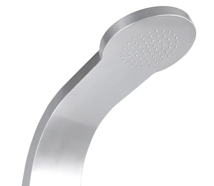 Doccia da Esterno Giardino Miscelatore e Lavapiedi Grigio Metallizzato - immagine 3