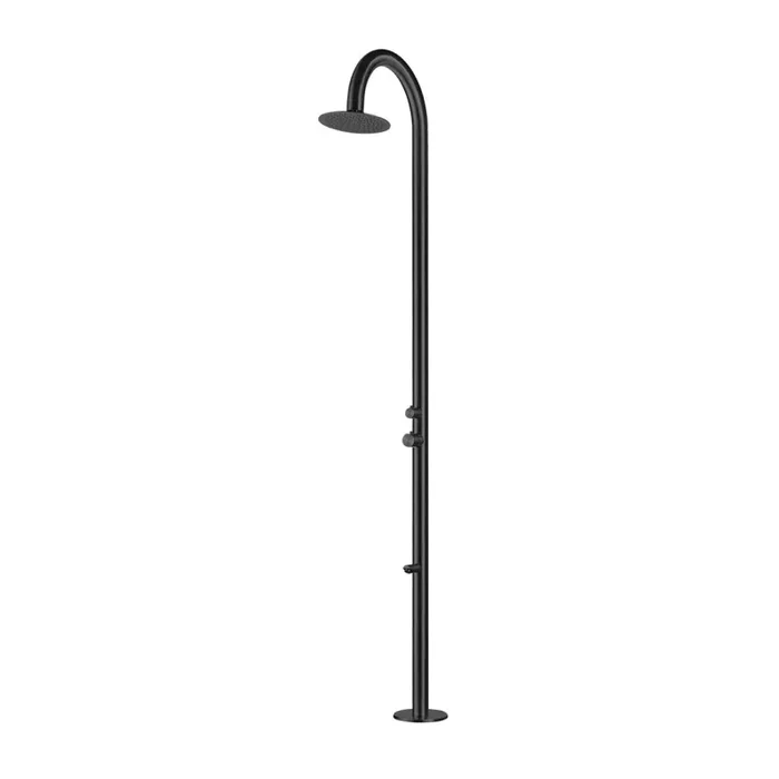 Doccia da Giardino 243,9x25x54,5 cm con Soffione Miscelatore e Lavapiedi Sined Palau Nero satinato In saldo