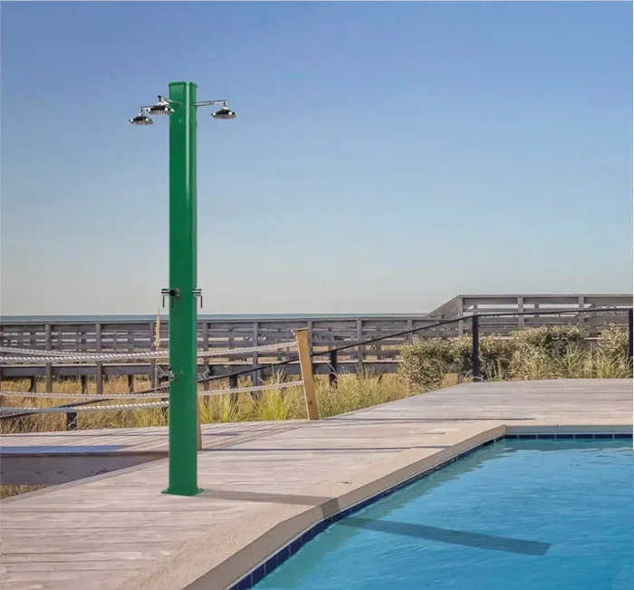 Doccia da Giardino a 3 Soffioni Miscelatore e Lavapiedi Arkema Big Jolly Cherry - immagine 2