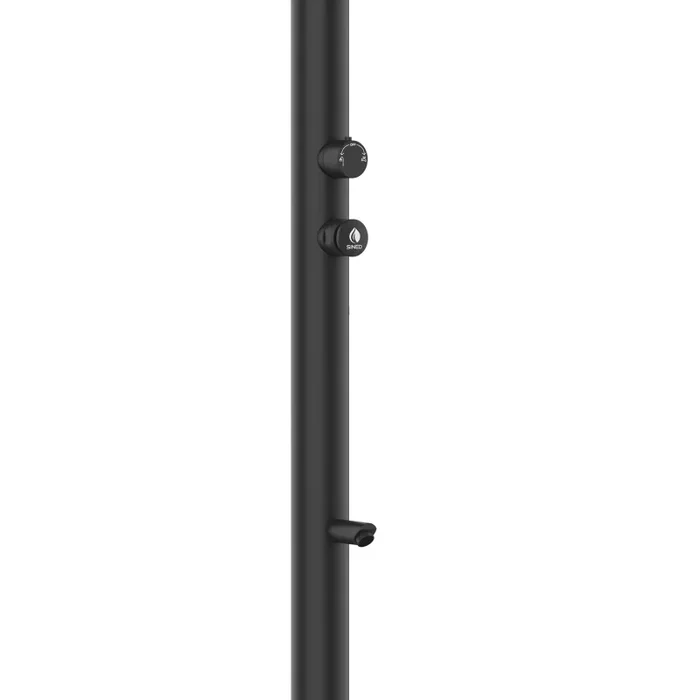 Doccia da Giardino ad Acqua Fredda in Alluminio Temporizzata con Lavapiedi Sined Luna Timer P Nero - immagine 2