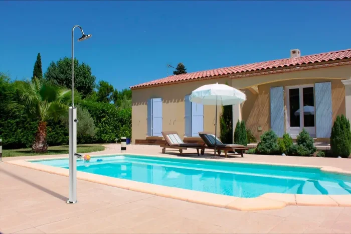 Doccia da Giardino con Pulsante Temporizzato su Doccia e Lavapiedi Minijet-P Inox Anodizzato - immagine 2