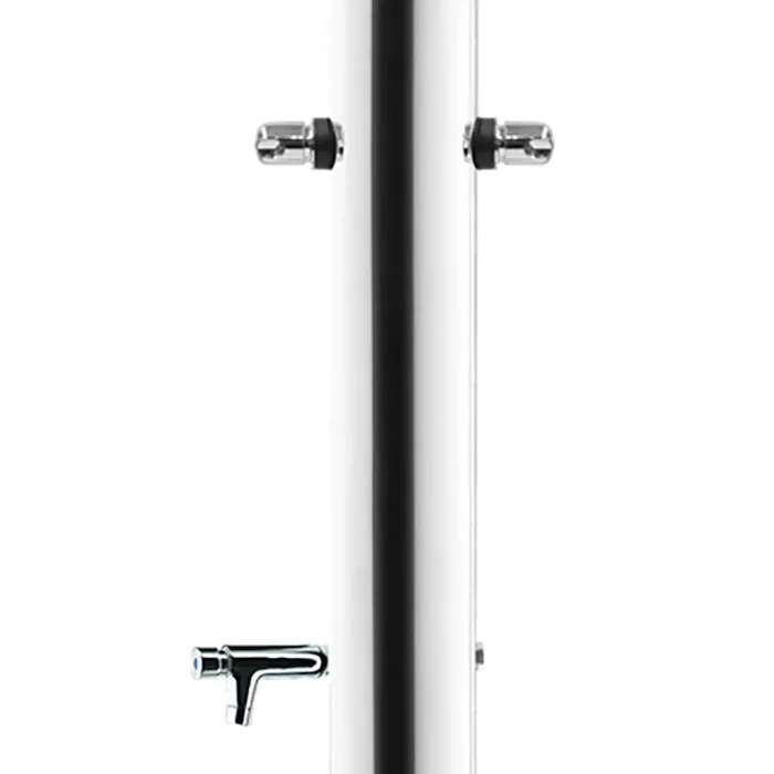 Doccia da Giardino Doppia 2 Rubinetti e Lavapiedi ATI Docce MUL-2R Inox Anodizzato - immagine 3