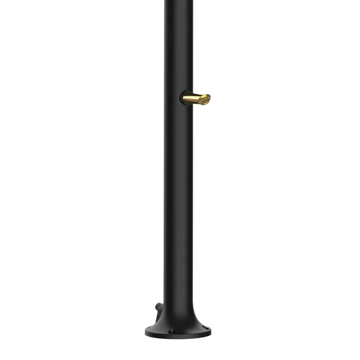 Doccia da Giardino in Alluminio Rubinetteria e Soffione Oro Sined Luna Alu Nero - immagine 3