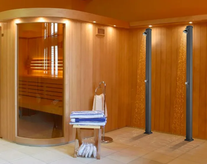 Doccia da Giardino Miscelatore e Lavapiedi Arkema Jolly S Champagne Bronze Sconti - immagine 3