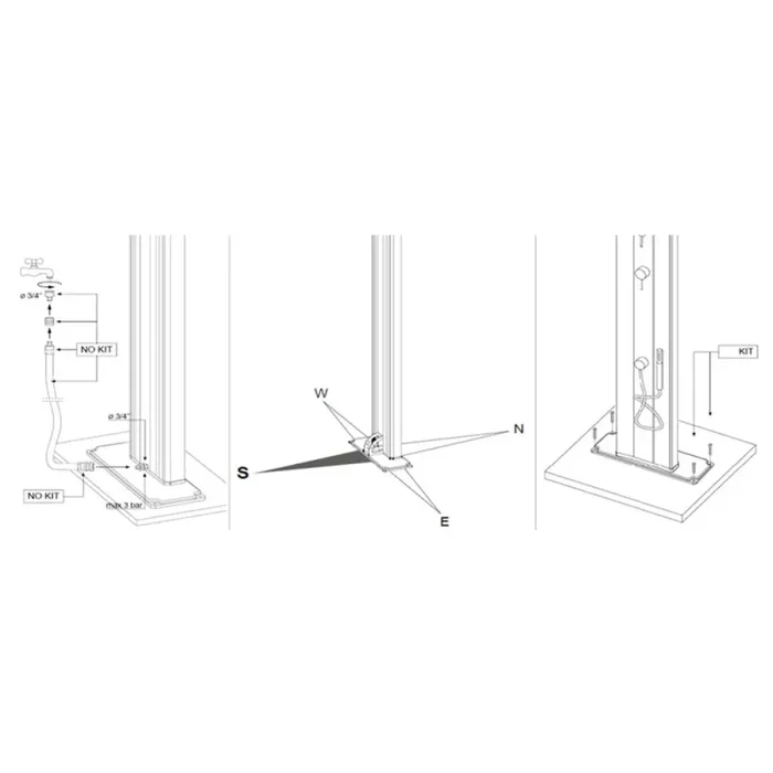 Doccia da Giardino Miscelatore e Lavapiedi Arkema Spring Plus Vari Colori - immagine 3
