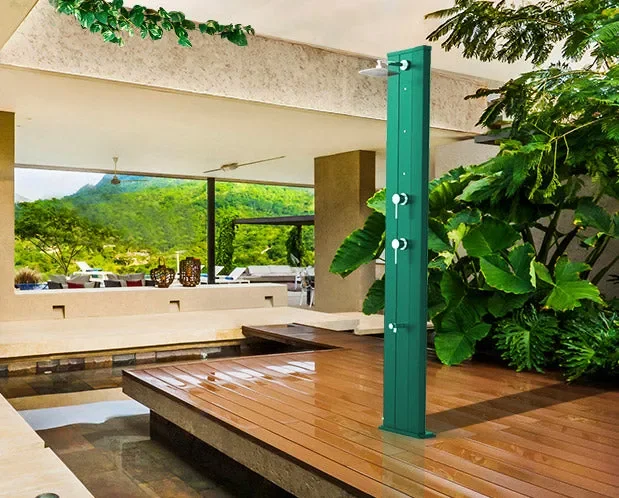 Doccia da Giardino Miscelatore Nebulizzatore e Lavapiedi Arkema Dada S Fascia Inox Antracite