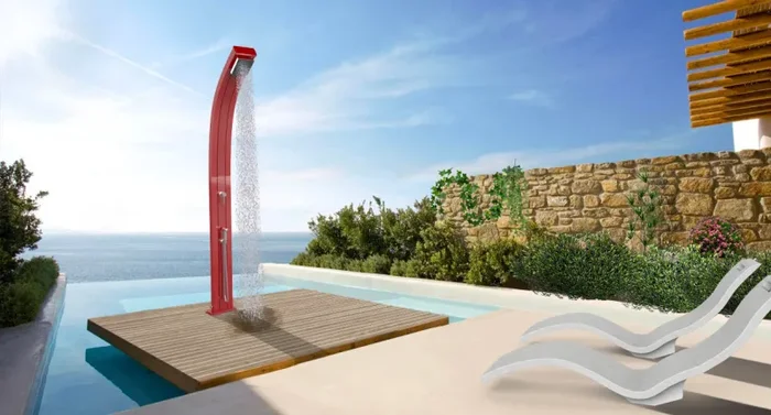 Doccia da Giardino Temporizzatore e Doccetta Arkema Spring Top Line Perla Bianca - immagine 2