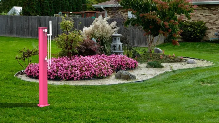 Doccia Solare da Esterno Giardino 20L Miscelatore Doccetta e Lavapiedi Arkema Jolly Go Sabbia