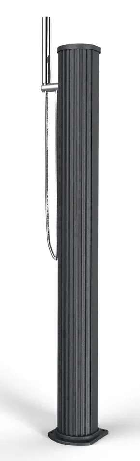 Doccia Solare da Esterno Giardino 20L Miscelatore e Doccetta Mobile Arkema Jolly Go Bianco Crema - immagine 2