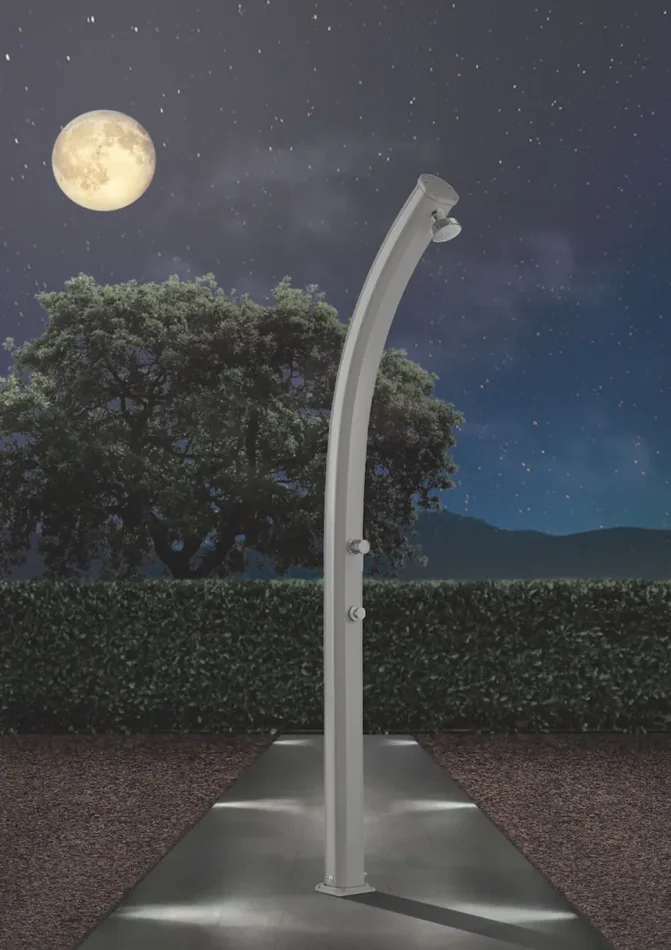 Doccia Solare da Esterno Giardino 25L Miscelatore Temporizzato Arkema Jolly Vari Colori - immagine 2