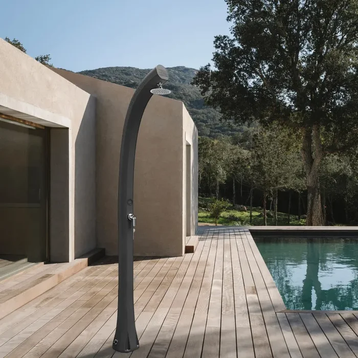 Doccia Solare da Esterno Giardino 26L Miscelatore Arkema New Happy Blue Ocean Sconti - immagine 2