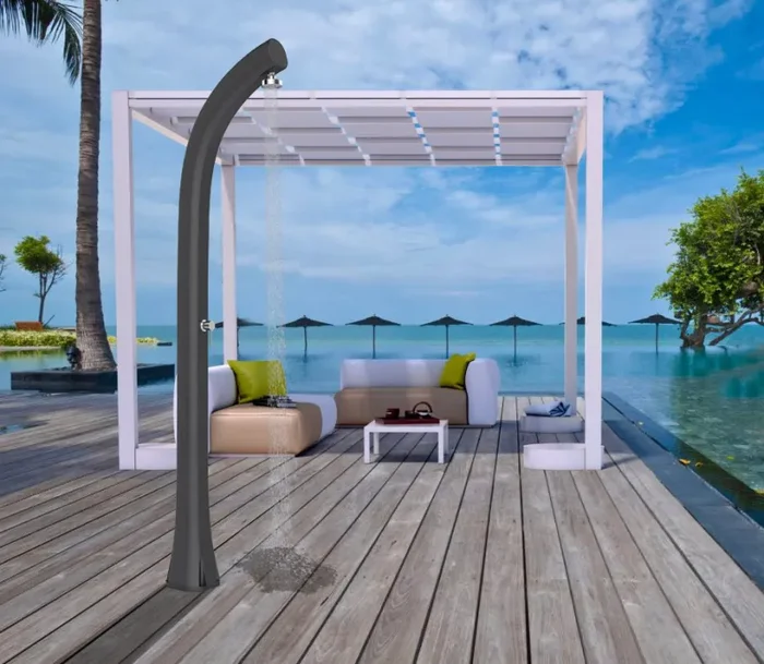 Doccia Solare da Esterno Giardino 30L Miscelatore Arkema Jolly Plus Verde Scuro - immagine 2