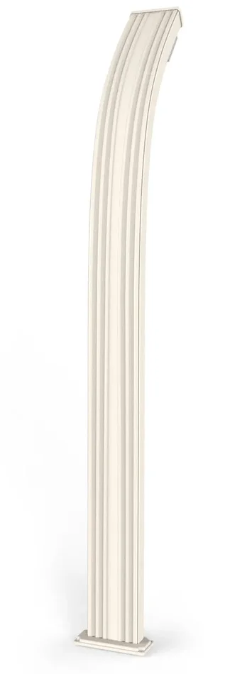 Doccia Solare da Esterno Giardino 30L Miscelatore Arkema Spring Fascia Inox Bianco Crema - immagine 2