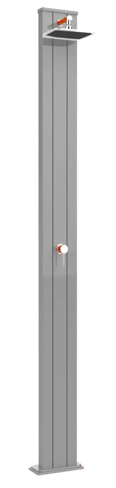 Doccia Solare da Esterno Giardino 30L Miscelatore Arkema Spring S Bianco Crema