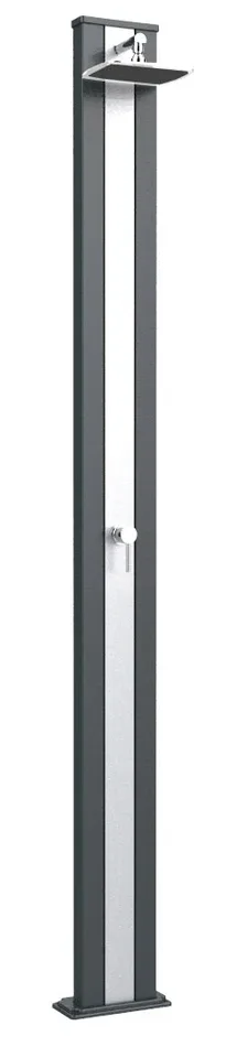 Doccia Solare da Esterno Giardino 30L Miscelatore Arkema Spring S Fascia Inox Antracite Saldi