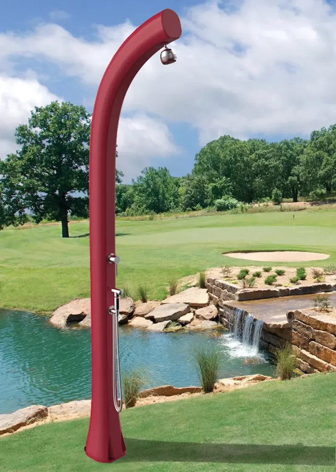 Doccia Solare da Esterno Giardino 30L Miscelatore e Doccetta Mobile Arkema Jolly Plus Vari Colori Moda - immagine 3