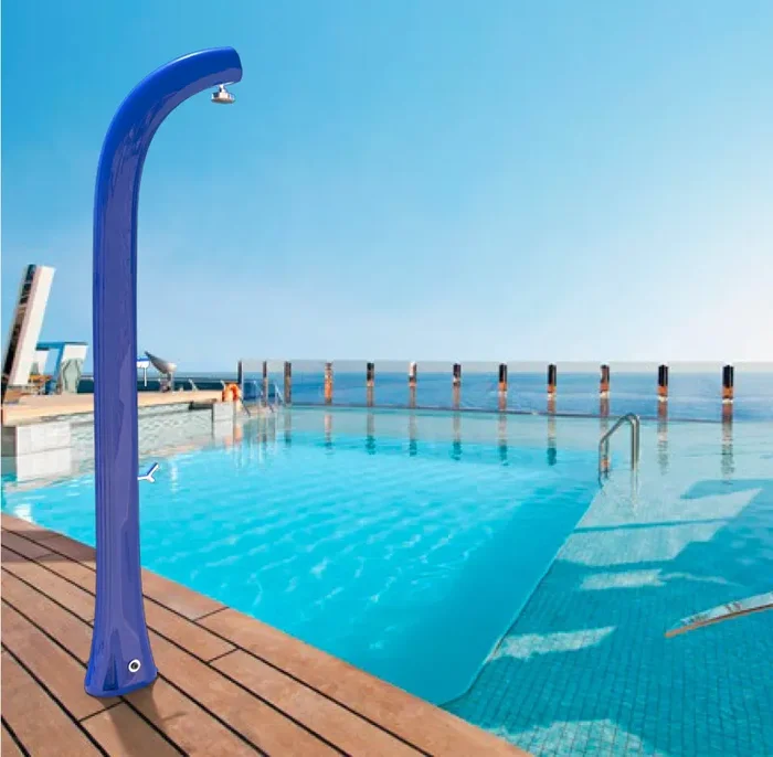 Doccia Solare da Esterno Giardino 30L Miscelatore e Lavapiedi Arkema Jolly Plus Blu Vendita calda online - immagine 2