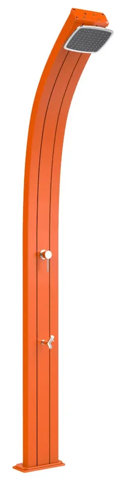 Doccia Solare da Esterno Giardino 30L Miscelatore e Lavapiedi Arkema Spring Arancio Vendita calda online